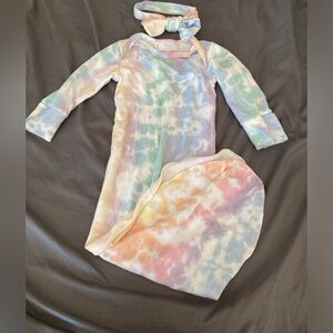 Toby Tie-dye Gown with Headband